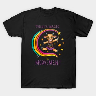 Magic in MOOvement - Animals of Inspiration Cow Illustration T-Shirt